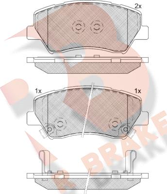 R Brake RB2236-203 - Тормозные колодки, дисковые, комплект autosila-amz.com