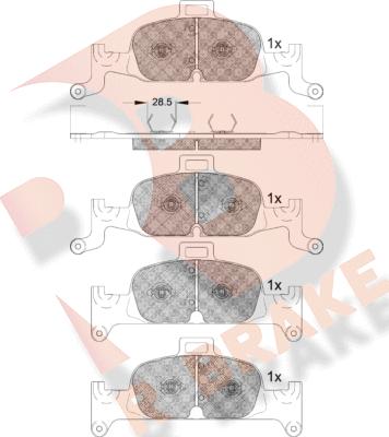 R Brake RB2279 - Тормозные колодки, дисковые, комплект autosila-amz.com