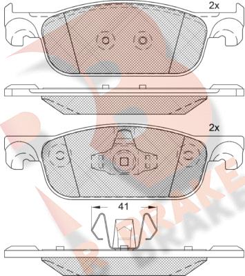R Brake RB2274 - Тормозные колодки, дисковые, комплект autosila-amz.com