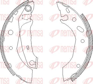 Remsa 4507.01 - Тормозные башмаки, барабанные autosila-amz.com