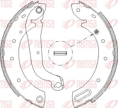 Remsa 4513.00 - 4513.00 597 SBS=K1225-01 !колодки барабанные\ Ford Maverick all 93-01, Nissan Terrano all 93-02 autosila-amz.com