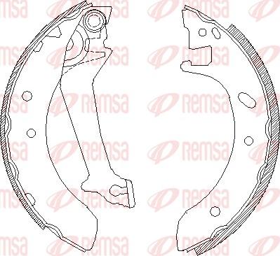 Remsa 4512.00 - Тормозные башмаки, барабанные autosila-amz.com