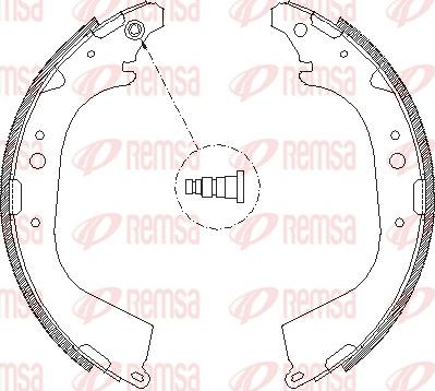 Remsa 4650.01 - Тормозные башмаки, барабанные autosila-amz.com