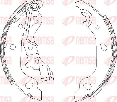 Remsa 4098.00 - Тормозные башмаки, барабанные autosila-amz.com