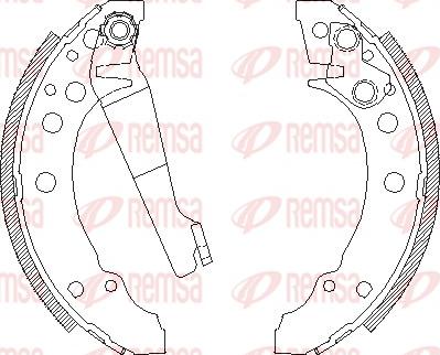 Remsa 4045.00 - Тормозные башмаки, барабанные autosila-amz.com