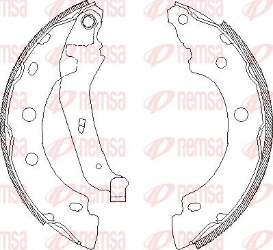 Remsa 4043.00 - Тормозные башмаки, барабанные autosila-amz.com