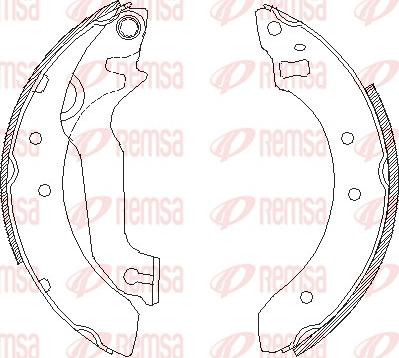 Remsa 4057.00 - Тормозные башмаки, барабанные autosila-amz.com