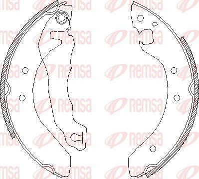 Remsa 4064.00 - Тормозные башмаки, барабанные autosila-amz.com