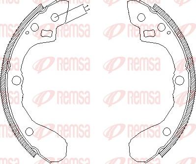 Remsa 4060.00 - Тормозные башмаки, барабанные autosila-amz.com