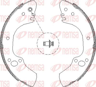 Remsa 4068.00 - Тормозные башмаки, барабанные autosila-amz.com