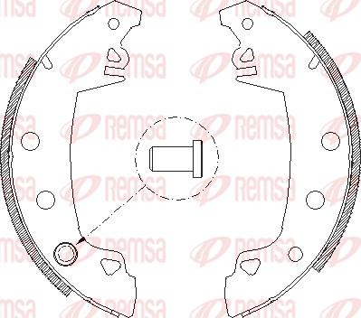 Remsa 4017.01 - 4017.01 490SBS=362303B=FSB43 !колодки барабанные\ Renault R25 2.0 &12V/2.1D/TD 84-93 без ABS autosila-amz.com