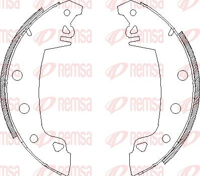 Remsa 4017.02 - Тормозные башмаки, барабанные autosila-amz.com