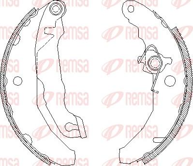 Remsa 4081.01 - Тормозные башмаки, барабанные autosila-amz.com