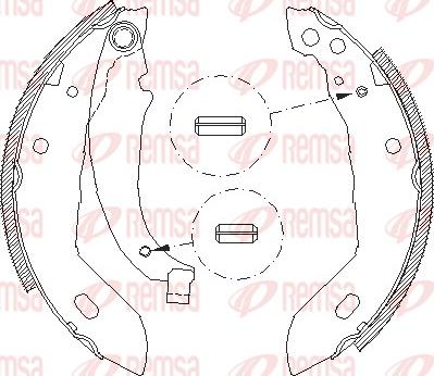 Remsa 4083.00 - 4083.00_=389SBS=094 100-SX=361313B !колодки барабанные\ Renault R19, Peugeot 309 1.1-1.9TD 88-96 autosila-amz.com