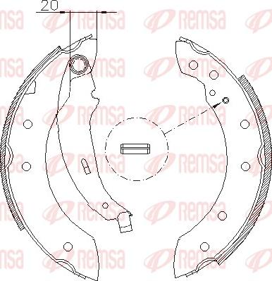 Remsa 4199.01 - Тормозные башмаки, барабанные autosila-amz.com