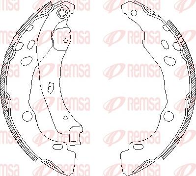 Remsa 4152.00 - Тормозные башмаки, барабанные autosila-amz.com