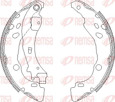 Remsa 4152.01 - Тормозные башмаки, барабанные autosila-amz.com