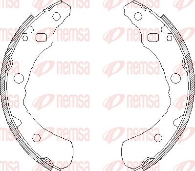 Remsa 4174.00 - Тормозные башмаки, барабанные autosila-amz.com