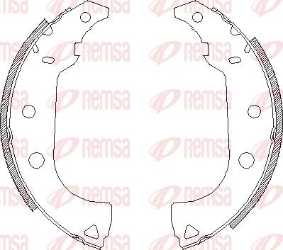 Remsa 4176.00 - Тормозные башмаки, барабанные autosila-amz.com