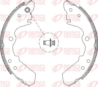 Remsa 4343.00 - Тормозные башмаки, барабанные autosila-amz.com