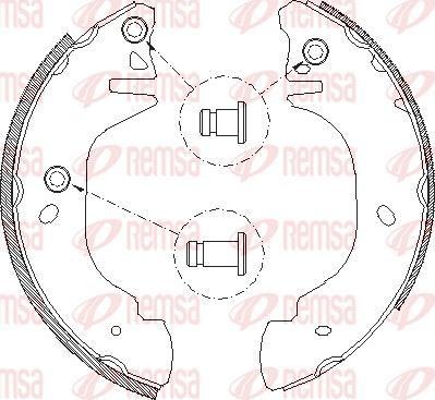 Remsa 4305.00 - Тормозные башмаки, барабанные autosila-amz.com