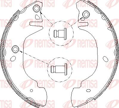 Remsa 4305.01 - Тормозные башмаки, барабанные autosila-amz.com