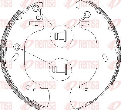 Remsa 4306.00 - Тормозные башмаки, барабанные autosila-amz.com