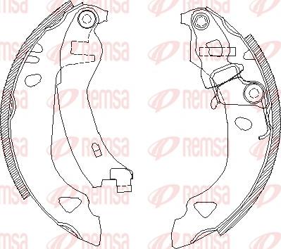 Remsa 4302.00 - Тормозные башмаки, барабанные autosila-amz.com