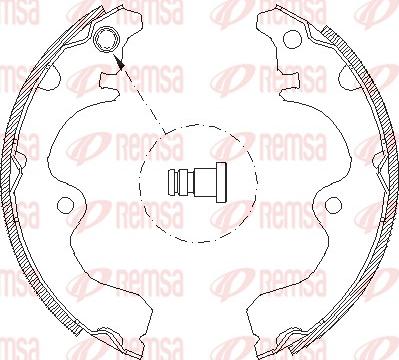 Remsa 4334.01 - Тормозные башмаки, барабанные autosila-amz.com