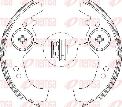 Remsa 4258.01 - Тормозные башмаки, барабанные autosila-amz.com