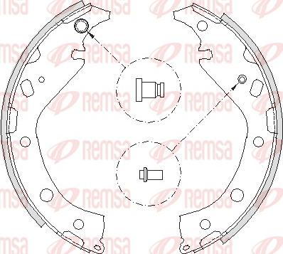 Remsa 4207.00 - Тормозные башмаки, барабанные autosila-amz.com