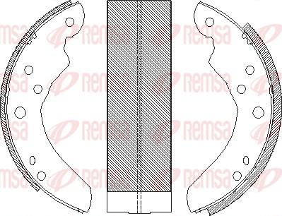 Remsa 4214.01 - Тормозные башмаки, барабанные autosila-amz.com