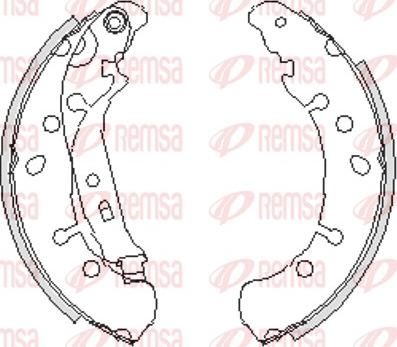 Remsa 4238.00 - Тормозные башмаки, барабанные autosila-amz.com
