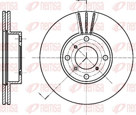 Remsa 6950.10 - Тормозной диск autosila-amz.com