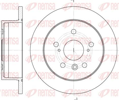 Remsa 6908.00 - Тормозной диск autosila-amz.com