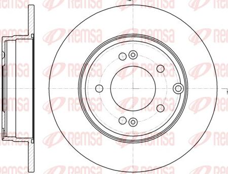 Remsa 6989.00 - 6989.00 диск тормозной задний!\ Hyundai Sonata V 3.3 05> autosila-amz.com