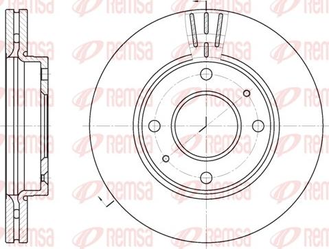 Remsa 6987.10 - Тормозной диск autosila-amz.com
