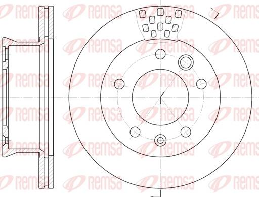 Remsa 6461.10 - Тормозной диск autosila-amz.com