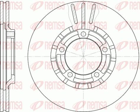 Remsa 6437.10 - Тормозной диск autosila-amz.com