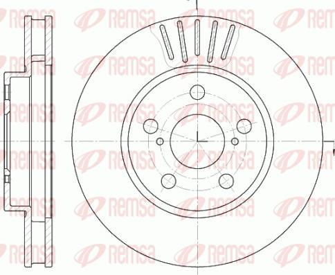 Remsa 6541.10 - Тормозной диск autosila-amz.com