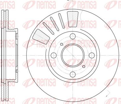 Remsa 6569.10 - Тормозной диск autosila-amz.com