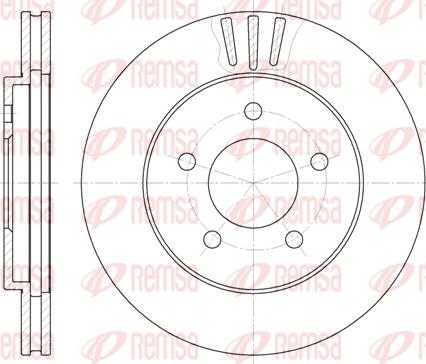 Remsa 6564.10 - 6564.10 диск тормозной передний!\ Chrysler Voyager 2.4-3.8/2.5CRD/2.8CRD 00> autosila-amz.com