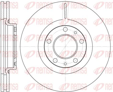 Remsa 6693.10 - 6693.10 диск тормозной передний!\ Peugeot 607 2.0-2.2HDi 99> autosila-amz.com