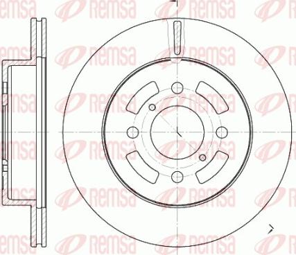 Remsa 6642.10 - Тормозной диск autosila-amz.com