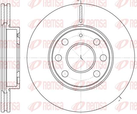 Remsa 6665.10 - Тормозной диск autosila-amz.com