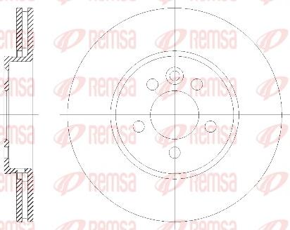 Remsa 6614.10 - Тормозной диск autosila-amz.com