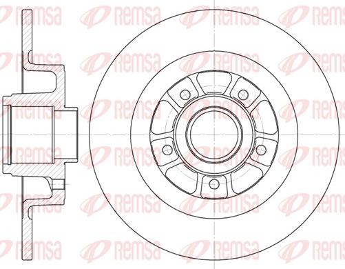 Remsa 6613.00 - Тормозной диск autosila-amz.com