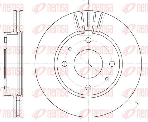 Remsa 6633.10 - Тормозной диск autosila-amz.com