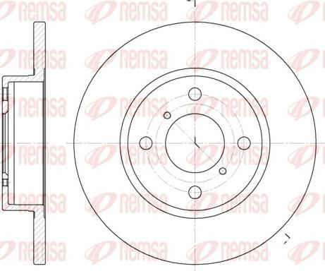 Remsa 6621.00 - Тормозной диск autosila-amz.com