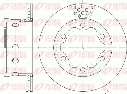 Remsa 6623.10 - 6623.10 диск торм. зад. !\ MB Sprinter, VW LT 96> autosila-amz.com